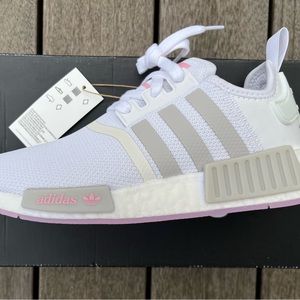 Adidas NMD_R1 White Grey Flower Sneakers (Women's) New Shoes GY2074 size 7.5